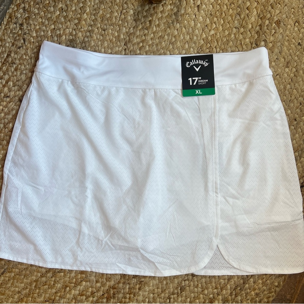 Callaway white Skort  Sports Pickleball Golf Tennis Skirt Size XL NWT